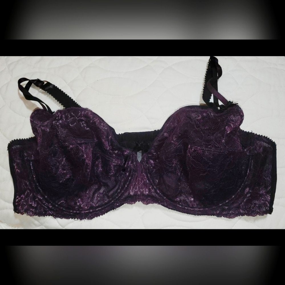[40D] Ashley Graham Underwired Non Padded Full Cup Bra with Lace details